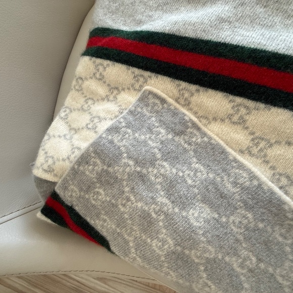 Gucci Wool Scarf - Authentic Luxury Note: Hat shown in photos is not included. - Picture 11 of 14